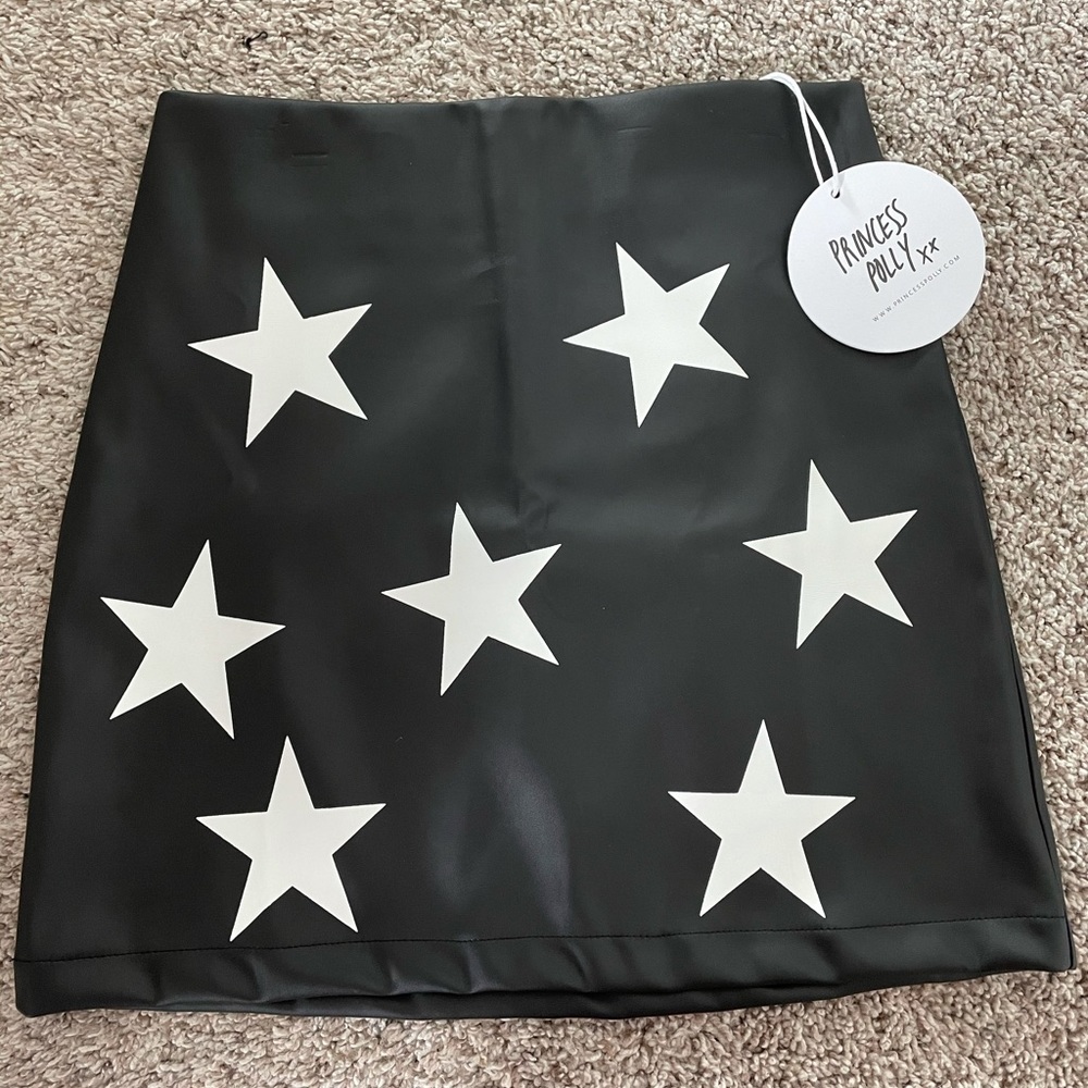 princess polly star leather skirt